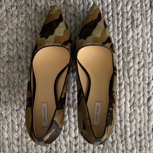 Brand new Camo fur Cole Haan heels!